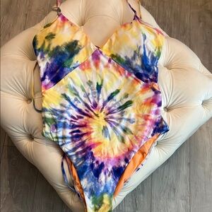 Polo by Ralph Lauren Tie-Dye One Piece Swimsuit